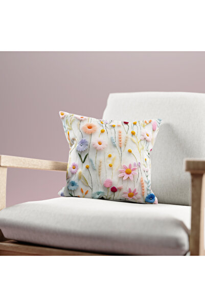 Filamente Double Sided Spring Floral Patterned Digital Printing Throw Pillow Cover
