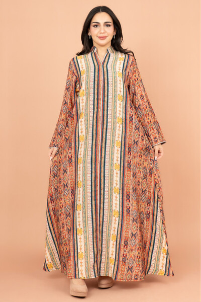 IKKXA Multicolor Patterns Modern Jalabiya