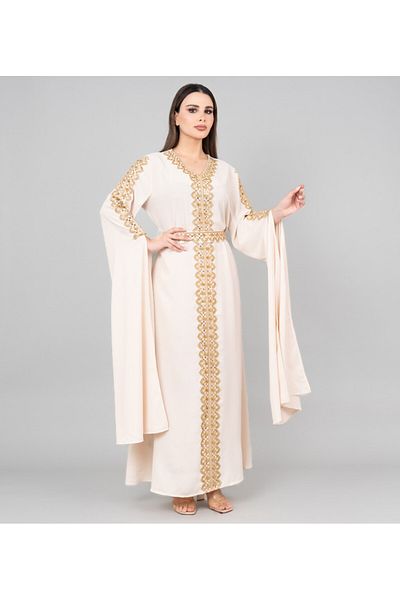 IKKXA Royal Luxe Belted Kaftan