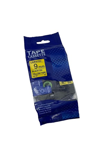 Hasyılmaz Flexible Lamination Label 9mm (Black - Yellow)
