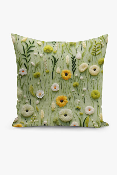 Filamente Double Sided Spring Floral Patterned Digital Printing Throw Pillow Cover