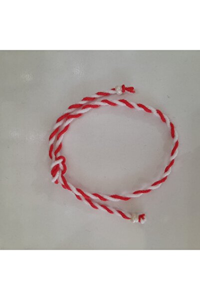 Tuwal Jewelry Marteniçka Kırmızı Beyaz ip Şans Bilekliği