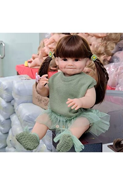 Happy Toys Gerçekçi yeni doğmuş emaye bebek 55cm simüle bebek kız bebek için ...