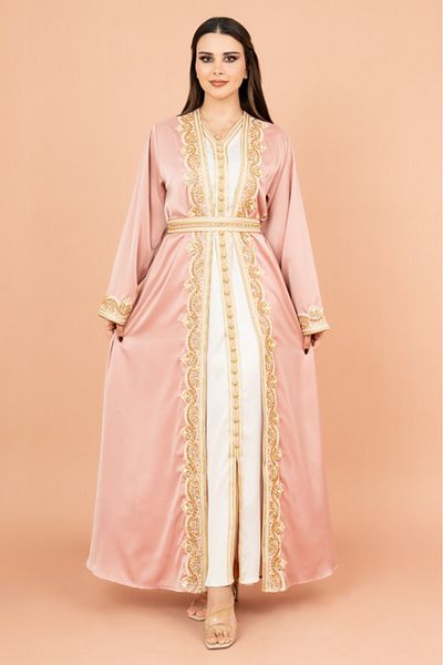 IKKXA Belted Elegant 2-Piece Kaftan