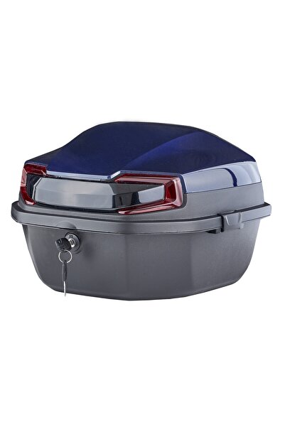 GİZA MOTOR Motosiklet Arka Çanta 33 Lt Kapasite Metalik (Parlak) Lacivert