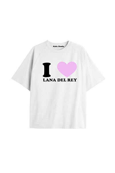 Kalic Studio لانا ديل ري تي شيرت كبير الحجم KOD38 Fashion Team