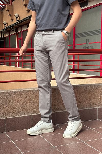 inpool Men, Linen Weaving, Cotton Fabric, Regular Fit, Seasonal Pants 294