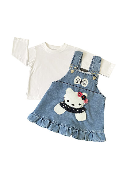 TUOBEBE KIZ BEBEK BADİLİ DENİM ELBİSE
