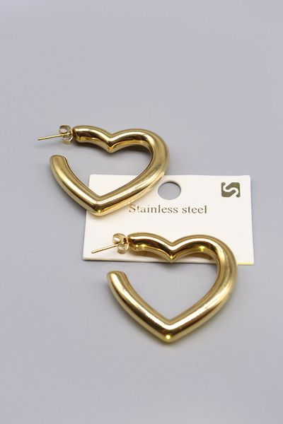 HFKY Steel Heart Earrings. Heart Earrings Hfky24
