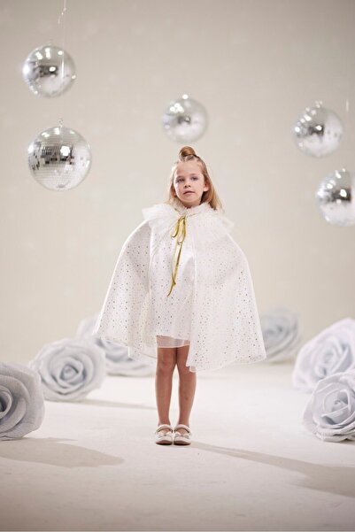 Aslı Türkoğlu Işıltılı Tül Kız Çocuk Pelerin