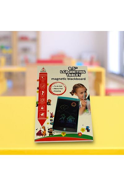 OYUNCAK STORE Gift Colorful Writing Tablet LCD 8.5 Inch Drawing Writing Board with Pen Note Writing Training Tablet