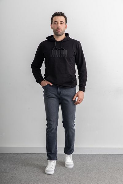 Yüksel Ergül Ανδρικό παντελόνι Casual Fit Premium υφασμάτινο Classic Oversize τζιν