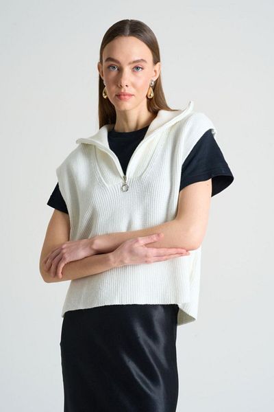 MD Kumsal Marsilyan- Polo Neck Zippered Sweater