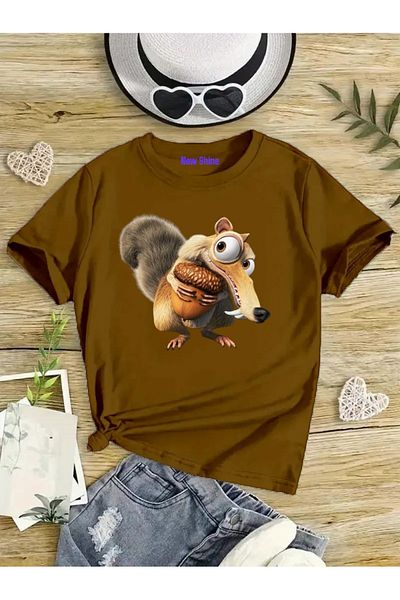 New Shine 1 тениска е подарък при покупка на 6 или повече в количката - Детска тениска Squirrel Oversize