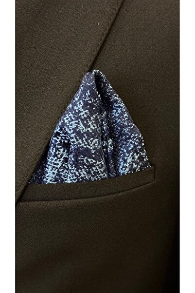 Dearmise Темно-синій та блакитний візерунковий подарунковий набір: краватка та хустинка преміум-класу