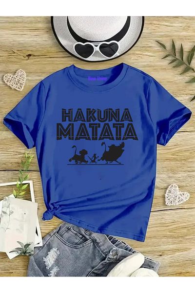 New Shine 1 tricou este un cadou pentru achiziții de 6 și mai sus în coș - Tricou pentru copii Hakuna Matata Oversize