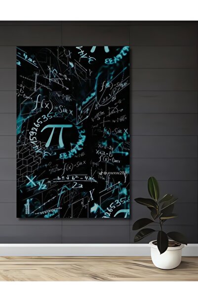 Teona Ahşap Matematiksel Formüller Dekoratif Ahşap MDF Dikdörtgen Ev,İşyeri D...