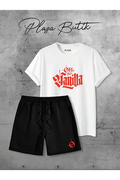 Plaza Butik Oh, so Vanilla Printed Shorts Tshirt Bottom Top Set