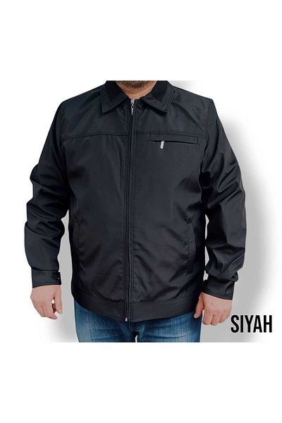 Ünal Giyim Collar Straight Plus Size Seasonal Father's Coat