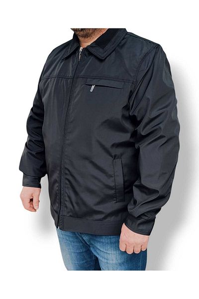 Ünal Giyim Collar Straight Plus Size Seasonal Father's Coat