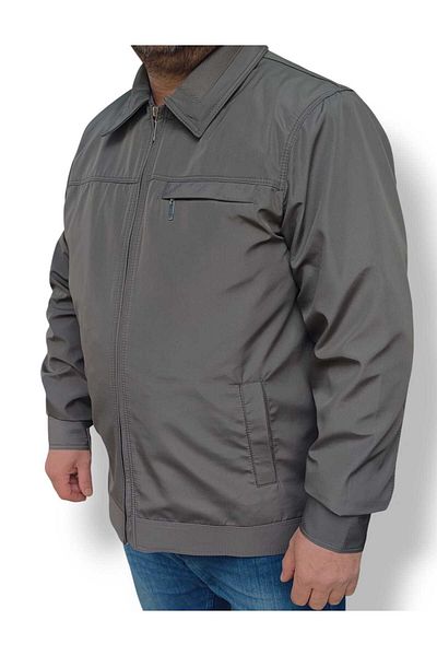 Ünal Giyim Collar Straight Plus Size Seasonal Father's Coat