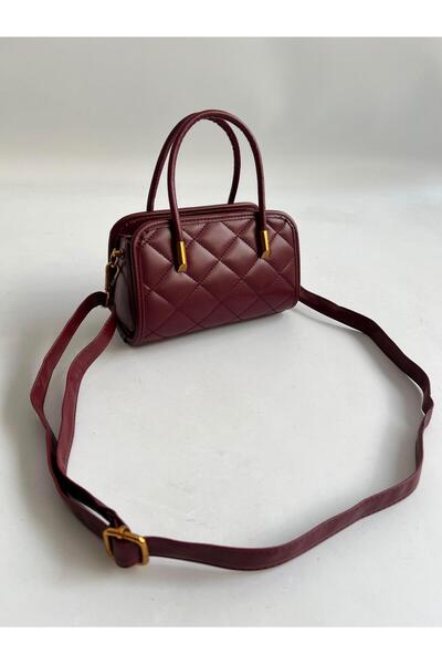 Mia Collection حقيبة يد وكتف نسائية موديل بالي باللون الأحمر الداكن