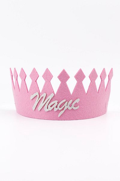 Le Mabelle Σετ κορώνας και ραβδιού με λιλά Glitter Magic Written
