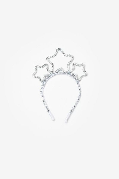 Le Mabelle Starry Silver Sequin Girl's Crown