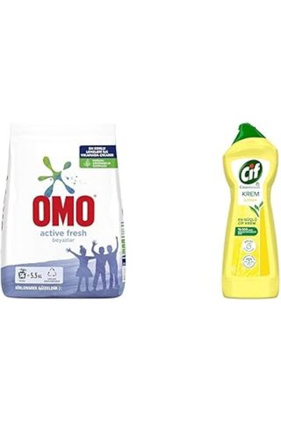 Qedii أومو أكتيف فريش 5.5 كجم(1) منظف سطحي كريمي من سيف، زيت برائحة الليمون و...