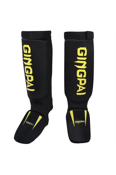 Choice S black green Cotton Boxing shin guards MMA instep ankle protector foot protection TKD kickboxing pa