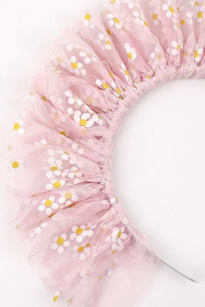 Le Mabelle Pink Tulle Crowned Daisy for Girl