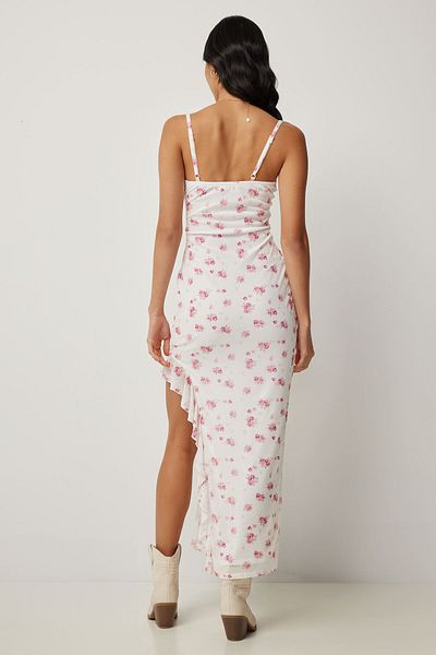Ardene Floral Mesh Ruffle Maxi Dress
