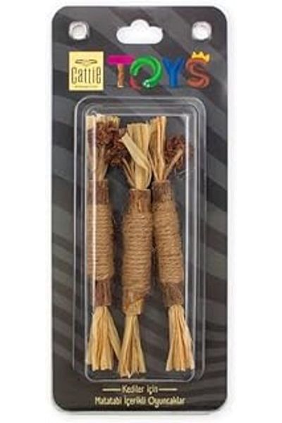 Hepta Collection Cattie Matatabi Cat Toy Tassel Stick 3 Pieces