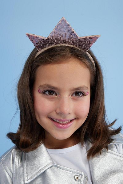 Le Mabelle Rose Sequined Girl's Queen Crown