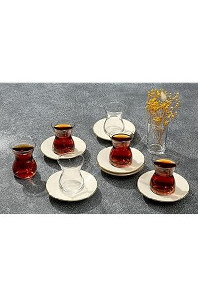 Gfc Life Store Peride Gold Gilt Tea Set for 6 People Shplol 992805
