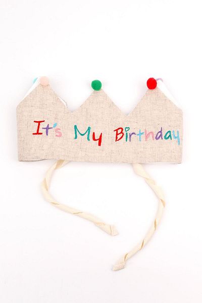 Le Mabelle Μπεζ Χρώμα 'Its My Birthday' Καλοκαιρινό κεφαλόδεσμο