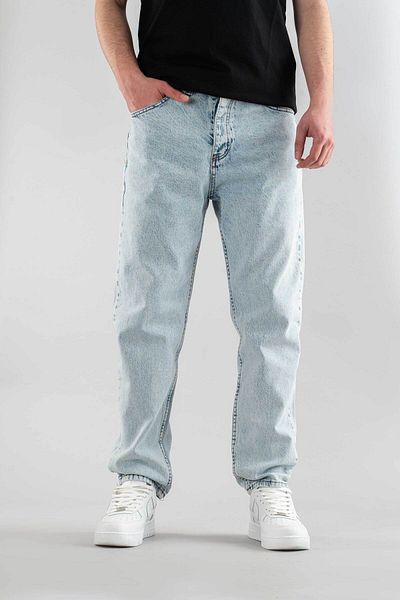 bombe Blugi casual pentru bărbați, cu croiala dreaptă, din denim, din lycra, cu închidere cu nasturi