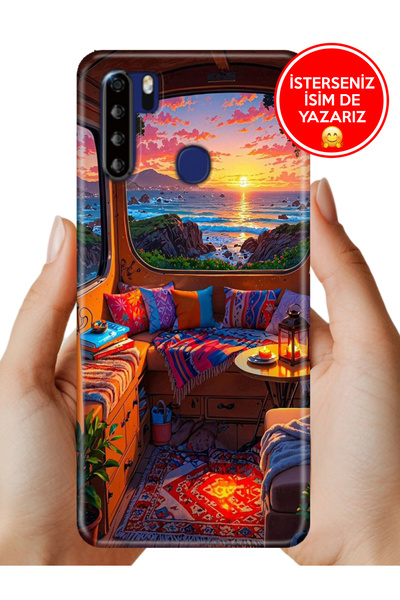 Reeder P13 Blue Max 6.49" Kılıf TPU Resimli Silikon Karavan