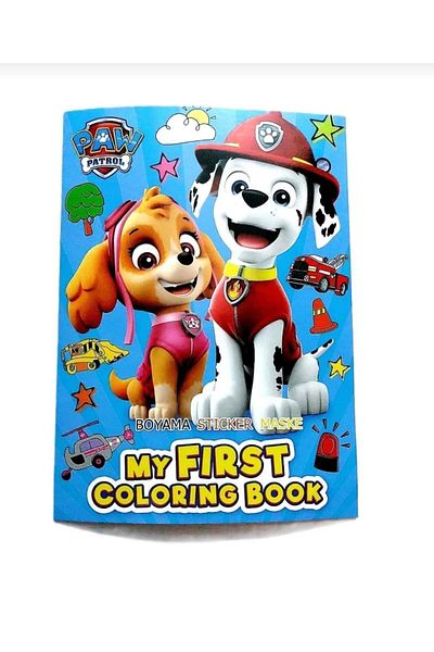 DerinHome Paw Patrol Coloring Book Sticker Mask