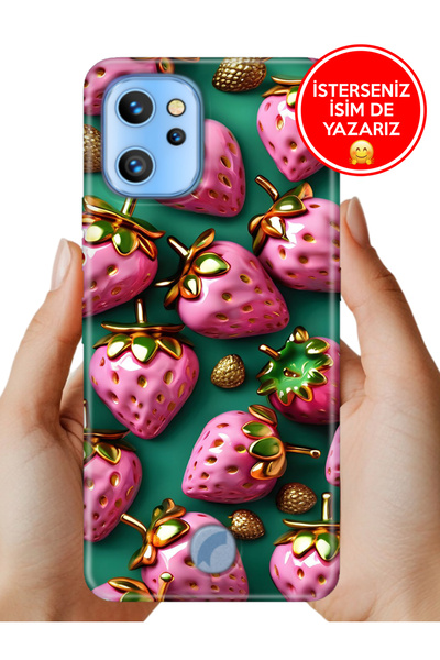 Reeder S19 Max Pro Kılıf Rubber Esnek Silikon Tam Koruma Strawberry