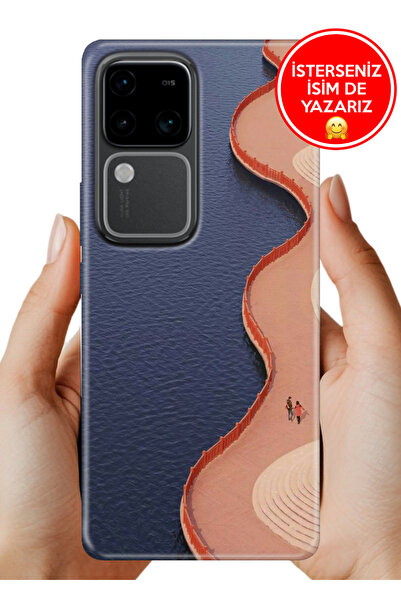 Cekuonline Vivo V30 Kılıf Desenli Baskılı Kamera Korumalı Silikon Göl Kenarı