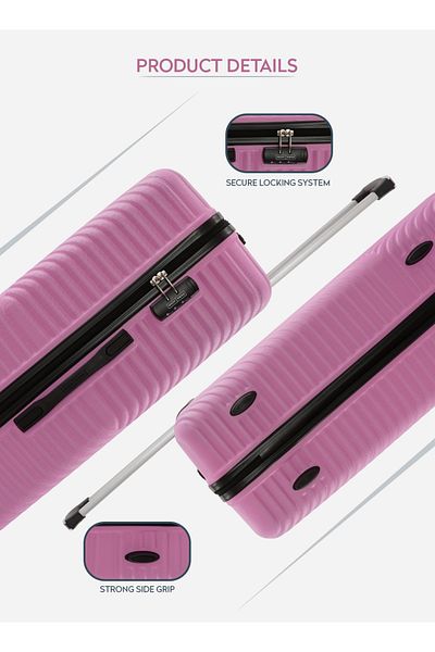 PARAJOHN Vizro 1 Piece 24 inch Check in Luggage -Pink
