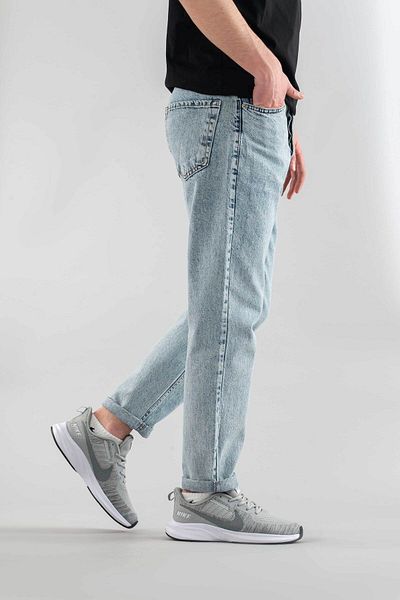 bombe Ανδρικό Μπλε Straight Fit Jean Lycra Jeans Boyfrend Denim