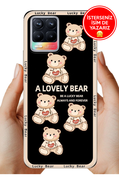 realme 8 / 8 Pro Kılıf Rubber Esnek Silikon Tam Koruma Smile Bear