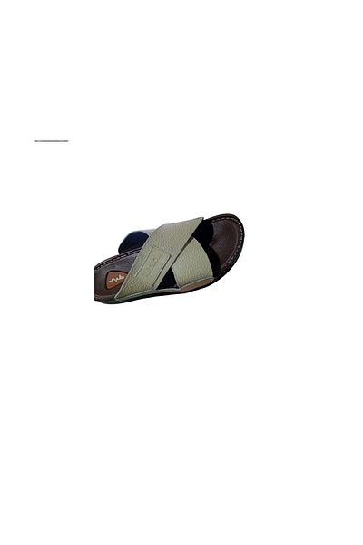 Handmade Men's Handmade Leather Slippers-Natural Leather, Orthopedic Sole,Suitable for Heel Pain&Diabetics