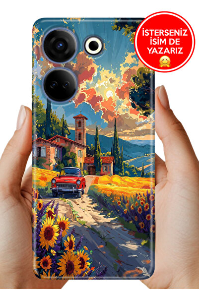 TECNO Camon 20 Pro 4G Kılıf Kamera Korumalı Full Desen Arka Silikon Köyüm