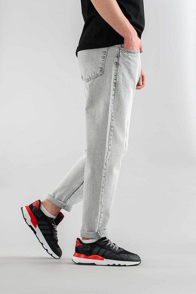 bombe Men's Gray Straight Fit Jean Lycra Jeans Boyfrend Denim