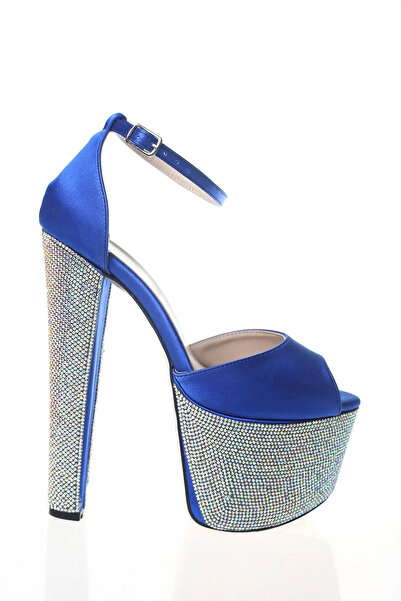 Akçetin Moda Весільні туфлі з камінцями на платформі для вечірнього вбрання