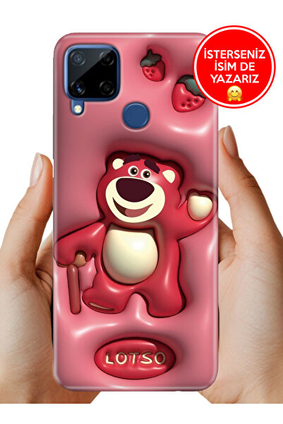 realme C15 Kılıf Desenli Baskılı Kamera Korumalı Silikon Lotso