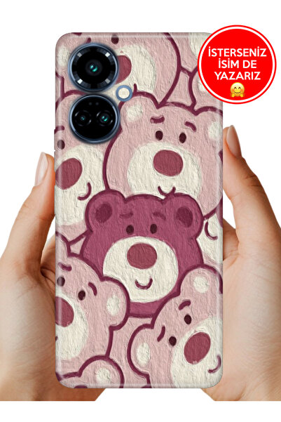 TECNO Camon 19 Pro Kılıf Desenli Baskılı Kamera Korumalı Silikon Ayıcık Pattern